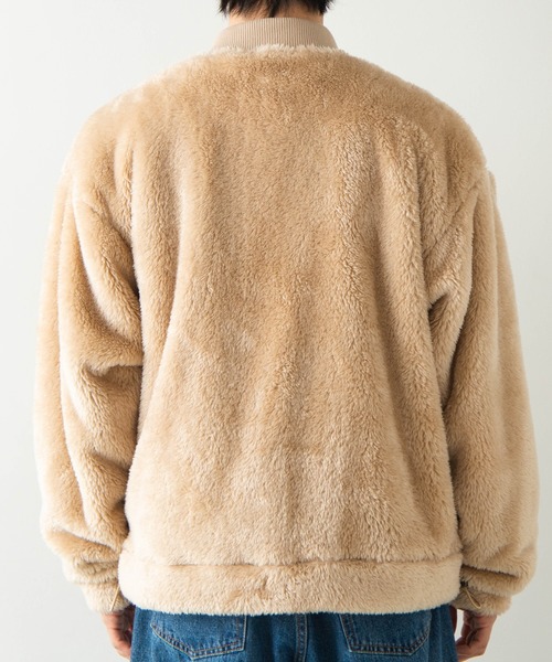 WEGO（ウィゴー）の「WEGO/シャギーボアフリースMA-1（ブルゾン・メンズ・ブラック/ワイン/ライトベージュ・SMALL/MEDIUM/LARGE）」の21枚目の写真