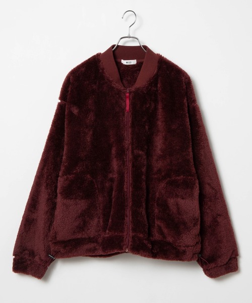 WEGO（ウィゴー）の「WEGO/シャギーボアフリースMA-1（ブルゾン・メンズ・ブラック/ワイン/ライトベージュ・SMALL/MEDIUM/LARGE）」の19枚目の写真