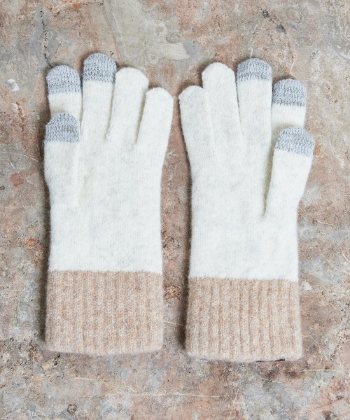 EVOLG(エヴォログ)の「EVOLG エヴォログ:MINOS タスマニアウール ニットグローブ メンズ レディース ユニセックス手袋(手袋・レディース・ブラウン/レッド/グレー/ブラック/オフホワイト/サックスブルー/ネイビー・FREE)」の9枚目の写真