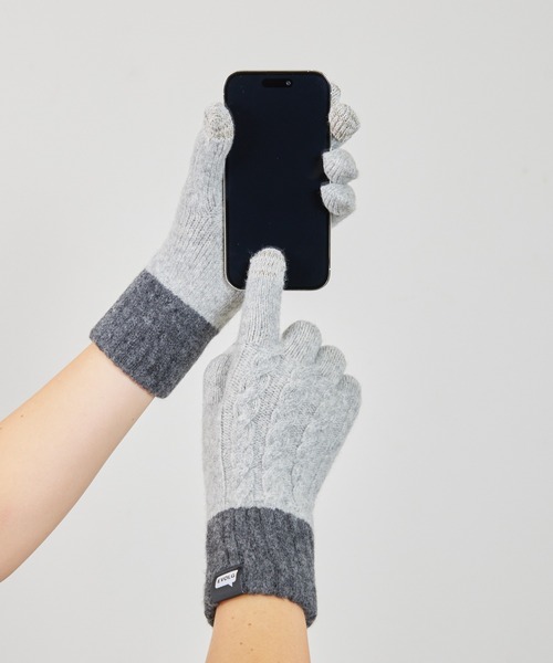 EVOLG(エヴォログ)の「EVOLG エヴォログ:MINOS タスマニアウール ニットグローブ メンズ レディース ユニセックス手袋(手袋・レディース・ブラウン/レッド/グレー/ブラック/オフホワイト/サックスブルー/ネイビー・FREE)」の22枚目の写真