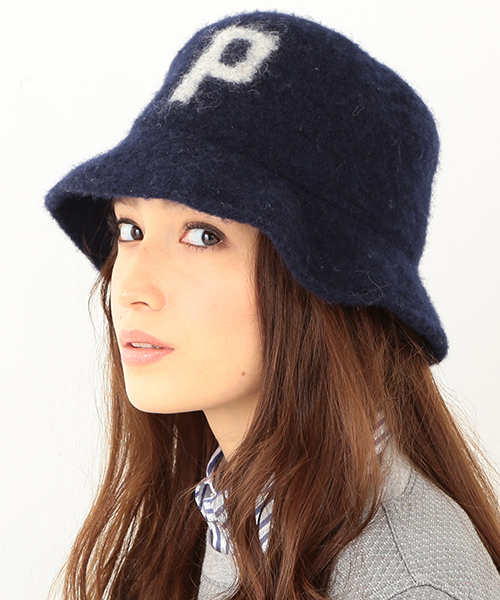 BEAMS BOY(ビームスボーイ)の「Cableami×BEAMS BOY / 圧縮ウール ロゴハット(ハット・レディース・グレー/ネイビー・ONE SIZE)」の2枚目の写真