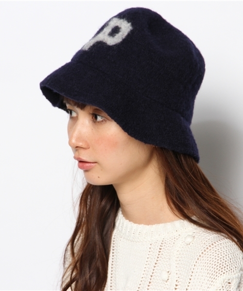 BEAMS BOY(ビームスボーイ)の「Cableami×BEAMS BOY / 圧縮ウール ロゴハット(ハット・レディース・グレー/ネイビー・ONE SIZE)」の10枚目の写真