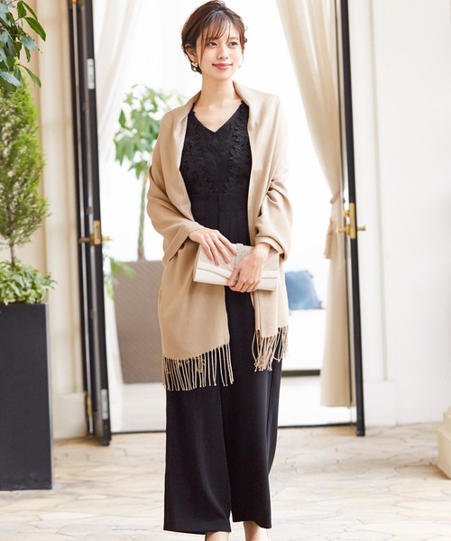 Fashion Letter（ファッションレター）の「カシミヤタッチ結婚式ストール（ストール/ショール・レディース・ブラック/ベージュ/オフホワイト・フリー）」の4枚目の写真