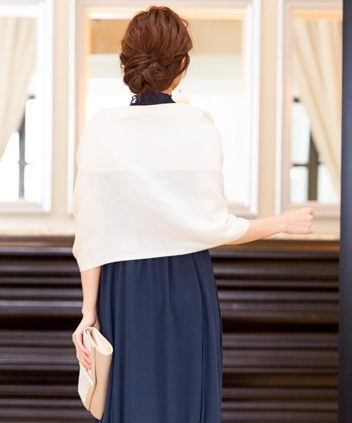 Fashion Letter（ファッションレター）の「カシミヤタッチ結婚式ストール（ストール/ショール・レディース・ブラック/ベージュ/オフホワイト・フリー）」の16枚目の写真