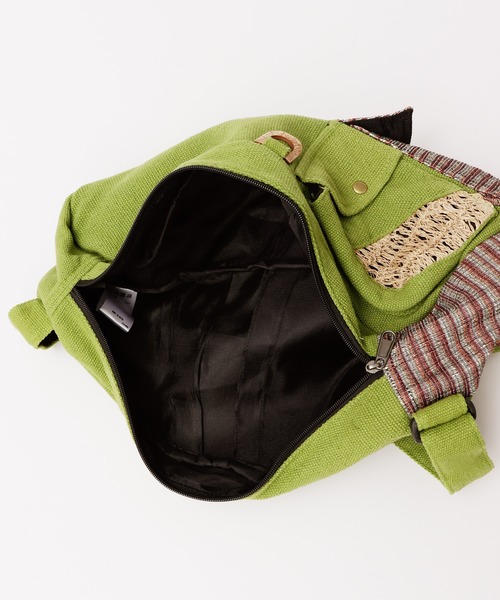 チャイハネ(チャイハネ)の「【チャイハネ】ネパールナチュラルワンショルダーリュック(バックパック/リュック・メンズ・ホワイト/ネイビー/カーキ/イエロー/キャメル・FREE)」の11枚目の写真