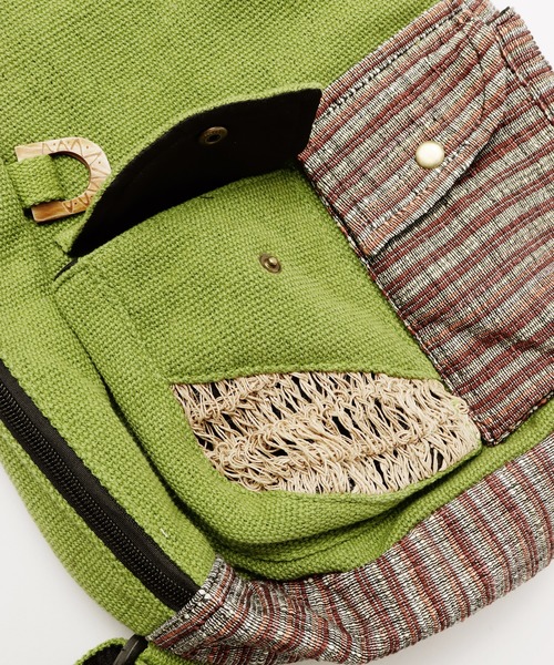 チャイハネ(チャイハネ)の「【チャイハネ】ネパールナチュラルワンショルダーリュック(バックパック/リュック・メンズ・ホワイト/ネイビー/カーキ/イエロー/キャメル・FREE)」の12枚目の写真