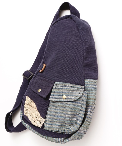 チャイハネ(チャイハネ)の「【チャイハネ】ネパールナチュラルワンショルダーリュック(バックパック/リュック・メンズ・ホワイト/ネイビー/カーキ/イエロー/キャメル・FREE)」の6枚目の写真