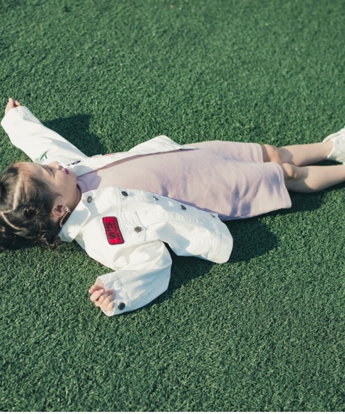 RADCHAP（ラッドチャップ）の「たてロゴ長袖ワンピース（ワンピース・キッズ・ピンク/チャコールグレー・130cm/150cm/120cm/100cm/110cm/140cm/90cm）」の4枚目の写真