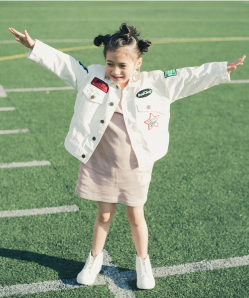 RADCHAP（ラッドチャップ）の「たてロゴ長袖ワンピース（ワンピース・キッズ・ピンク/チャコールグレー・130cm/150cm/120cm/100cm/110cm/140cm/90cm）」の5枚目の写真