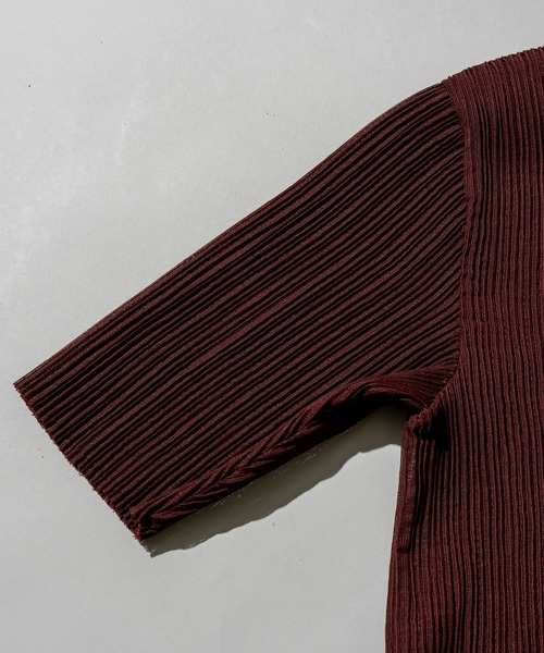 MAISON SPECIAL（メゾンスペシャル）の「プリーツブルーゼハーフスリーブトップス【MAISON SPECIAL/メゾンスペシャル】（Tシャツ/カットソー・レディース・ブラウン/アイボリー/カーキ/グリーン・FREE）」の6枚目の写真