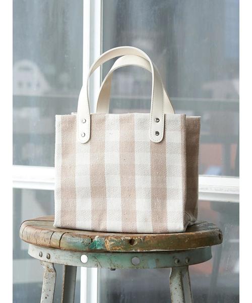 AMERICAN HOLIC（アメリカンホリック）の「ギンガムチェック機能付きトートバッグ　＊〇（トートバッグ・レディース・ブラック/ベージュ/グリーン・FREE）」の9枚目の写真