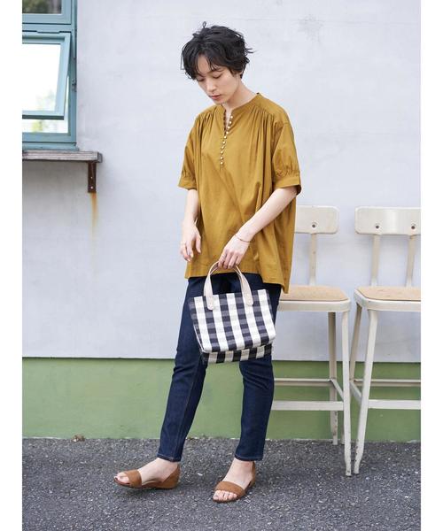 AMERICAN HOLIC（アメリカンホリック）の「ギンガムチェック機能付きトートバッグ　＊〇（トートバッグ・レディース・ブラック/ベージュ/グリーン・FREE）」の11枚目の写真