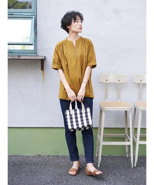 AMERICAN HOLIC（アメリカンホリック）の「ギンガムチェック機能付きトートバッグ　＊〇（トートバッグ・レディース・ブラック/ベージュ/グリーン・FREE）」の12枚目の写真