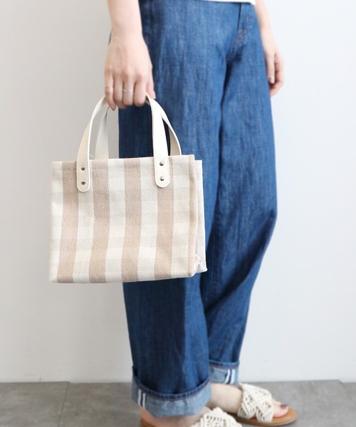 AMERICAN HOLIC（アメリカンホリック）の「ギンガムチェック機能付きトートバッグ　＊〇（トートバッグ・レディース・ブラック/ベージュ/グリーン・FREE）」の3枚目の写真