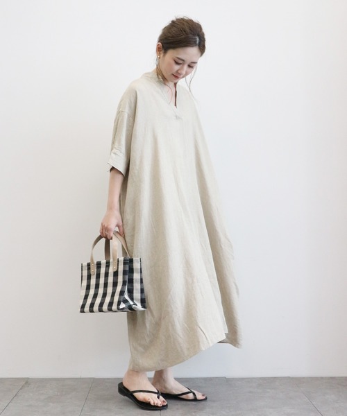 AMERICAN HOLIC（アメリカンホリック）の「ギンガムチェック機能付きトートバッグ　＊〇（トートバッグ・レディース・ブラック/ベージュ/グリーン・FREE）」の4枚目の写真