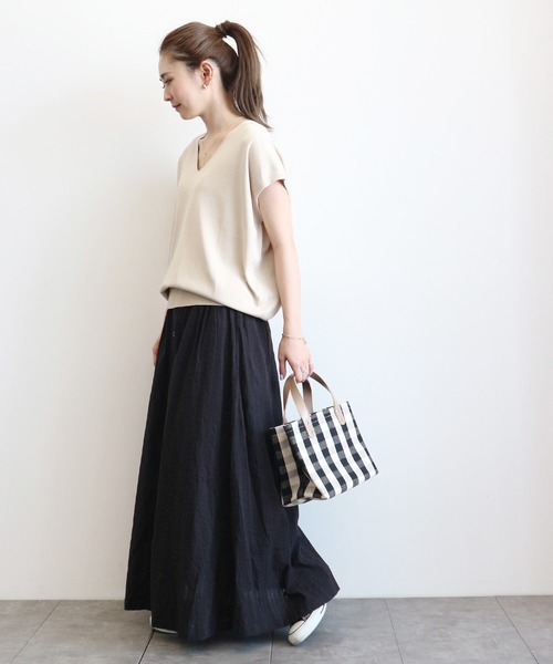 AMERICAN HOLIC（アメリカンホリック）の「ギンガムチェック機能付きトートバッグ　＊〇（トートバッグ・レディース・ブラック/ベージュ/グリーン・FREE）」の7枚目の写真