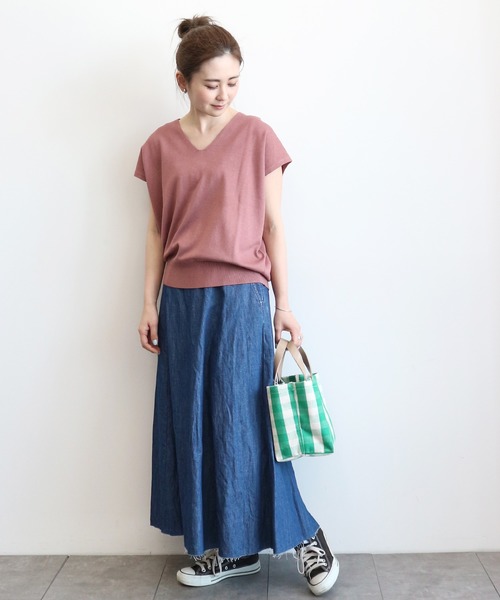 AMERICAN HOLIC（アメリカンホリック）の「ギンガムチェック機能付きトートバッグ　＊〇（トートバッグ・レディース・ブラック/ベージュ/グリーン・FREE）」の6枚目の写真