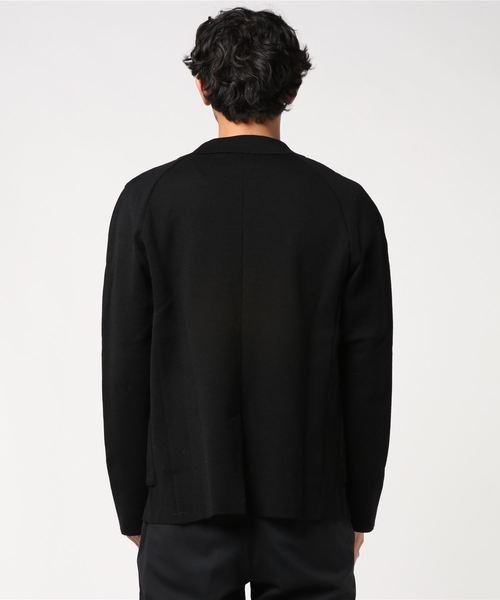 WRAPINKNOT（ラッピンノット）の「ニットジャケット/WK19W-JK02M（テーラードジャケット・メンズ・ブラック/キャメル・2/3）」の3枚目の写真