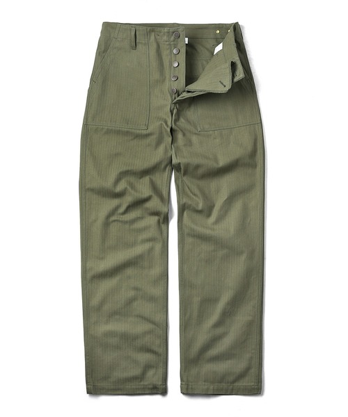 WAIPER.inc(ワイパーインク)の「復刻!米軍 初期型 HBTファティーグパンツ 13スターメタルボタン オリーブ WAIPER.inc【18WP39】(カーゴパンツ・メンズ・オリーブ・W30xL32/W32xL32/W34xL32/W36xL32)」の2枚目の写真