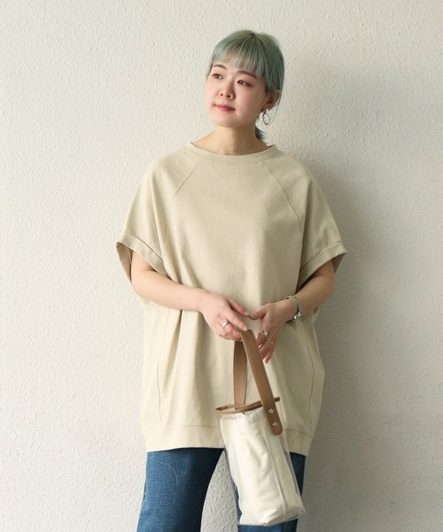 notch.(ノッチ)の「ラグランTシャツ(Tシャツ/カットソー・レディース・オリーブ/ライトグレー/ブラック/オフホワイト・M)」の9枚目の写真