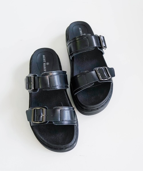 Aunt Marie's（アントマリーズ）の「AUNT MARIE'S メタルバックルベルトサンダル（サンダル・レディース・ブラック・LARGE/MEDIUM/SMALL）」の9枚目の写真