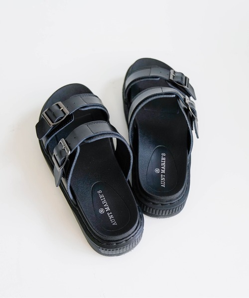 Aunt Marie's（アントマリーズ）の「AUNT MARIE'S メタルバックルベルトサンダル（サンダル・レディース・ブラック・LARGE/MEDIUM/SMALL）」の10枚目の写真