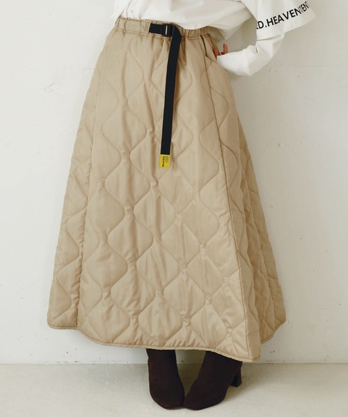 MILKFED.（ミルクフェド）の「QUILTED LONG SKIRT（スカート）」 WEAR