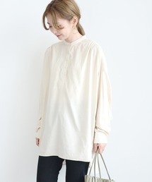 AMERICAN HOLIC | サイドボタンスタンドギャザーチュニック ＊(シャツ/ブラウス)