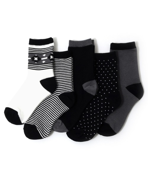 GLAZOS（グラソス）の「ソックス5足セット（ソックス/靴下・キッズ・ホワイト/ブラック/チャコールグレー/レッド/イエロー/ブルー/グレー/ピンク/インディゴブルー/エメラルド/マルチ/アイボリー/ダークグレー/ライトピンク/ネイビー・16cm/19cm/22cm/13cm）」の4枚目の写真