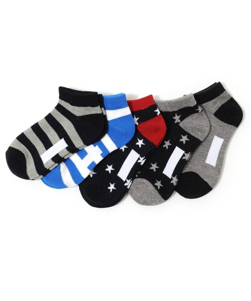 GLAZOS（グラソス）の「ソックス5足セット（ソックス/靴下・キッズ・ホワイト/ブラック/チャコールグレー/レッド/イエロー/ブルー/グレー/ピンク/インディゴブルー/エメラルド/マルチ/アイボリー/ダークグレー/ライトピンク/ネイビー・16cm/19cm/22cm/13cm）」の9枚目の写真