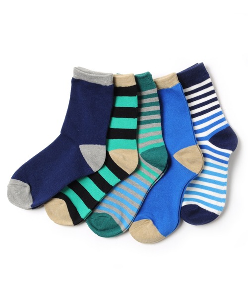 GLAZOS（グラソス）の「ソックス5足セット（ソックス/靴下・キッズ・ホワイト/ブラック/チャコールグレー/レッド/イエロー/ブルー/グレー/ピンク/インディゴブルー/エメラルド/マルチ/アイボリー/ダークグレー/ライトピンク/ネイビー・16cm/19cm/22cm/13cm）」の10枚目の写真