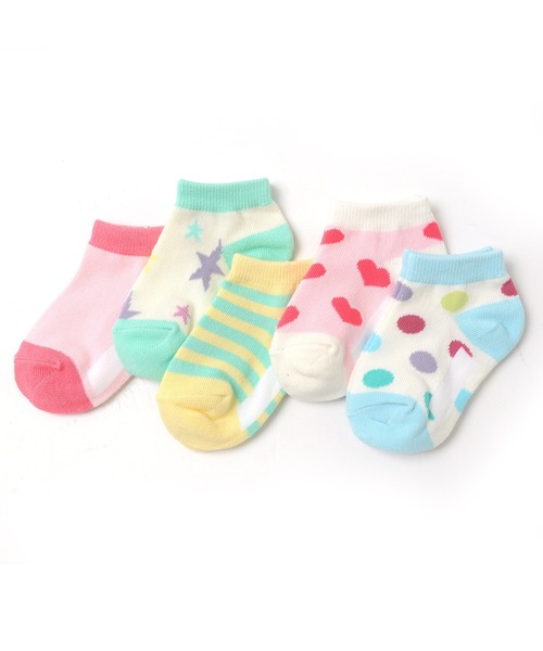 GLAZOS（グラソス）の「ソックス5足セット（ソックス/靴下・キッズ・ホワイト/ブラック/チャコールグレー/レッド/イエロー/ブルー/グレー/ピンク/インディゴブルー/エメラルド/マルチ/アイボリー/ダークグレー/ライトピンク/ネイビー・16cm/19cm/22cm/13cm）」の7枚目の写真