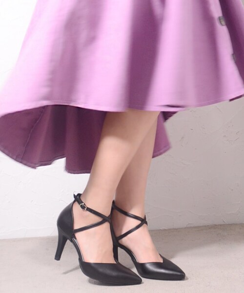 ESPERANZA(エスペランサ)の「◆【ハイヒール】クロスストラップパンプス(パンプス・レディース・その他1/ブラック/ホワイト/ベージュ系5・40/35/45/30/25/20/50)」の6枚目の写真