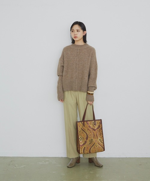 Aunt Marie's（アントマリーズ）の「【A4対応】パイピングジャガードトート/AUNT MARIE'S（トートバッグ・レディース・ブラック/ベージュ/ブラウン・FREE）」の21枚目の写真