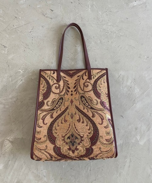 Aunt Marie's（アントマリーズ）の「【A4対応】パイピングジャガードトート/AUNT MARIE'S（トートバッグ・レディース・ブラック/ベージュ/ブラウン・FREE）」の5枚目の写真