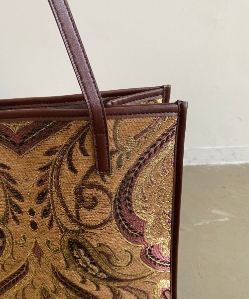 Aunt Marie's（アントマリーズ）の「【A4対応】パイピングジャガードトート/AUNT MARIE'S（トートバッグ・レディース・ブラック/ベージュ/ブラウン・FREE）」の17枚目の写真