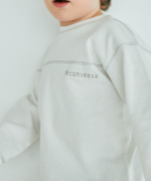 CONVERSE(コンバース)の「【CONVERSE/コンバース】配色ステッチ長袖Tシャツ(Tシャツ/カットソー・キッズ・ブラック/アイボリー・120cm/110cm/130cm/100cm/140cm)」の13枚目の写真