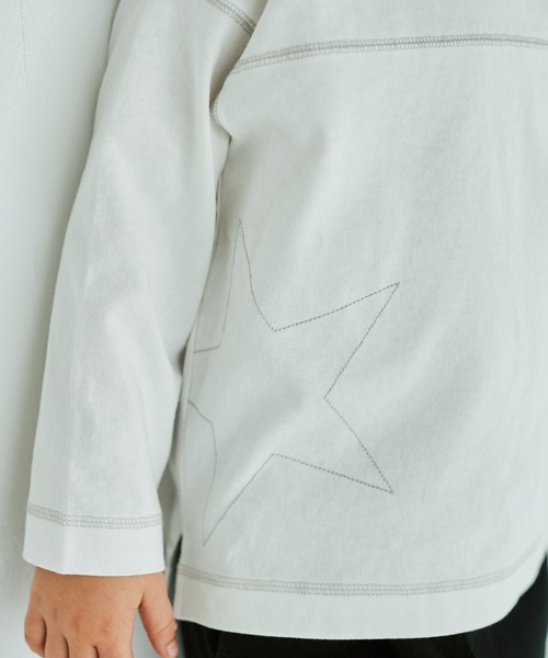 CONVERSE(コンバース)の「【CONVERSE/コンバース】配色ステッチ長袖Tシャツ(Tシャツ/カットソー・キッズ・ブラック/アイボリー・120cm/110cm/130cm/100cm/140cm)」の6枚目の写真