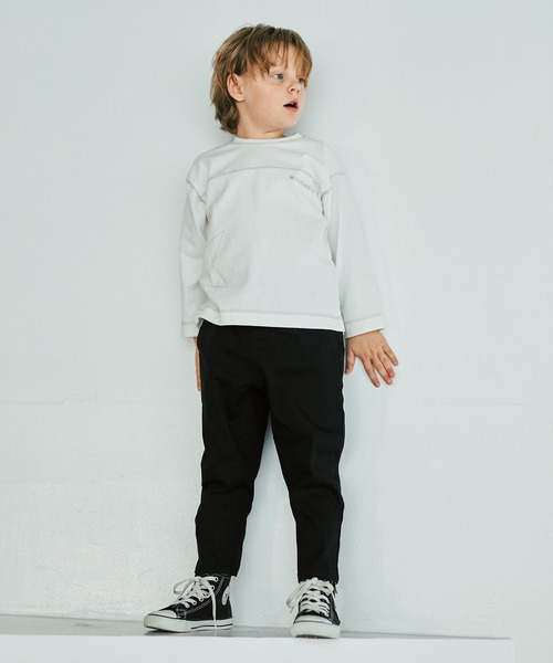 CONVERSE(コンバース)の「【CONVERSE/コンバース】配色ステッチ長袖Tシャツ(Tシャツ/カットソー・キッズ・ブラック/アイボリー・120cm/110cm/130cm/100cm/140cm)」の14枚目の写真