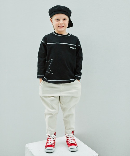 CONVERSE(コンバース)の「【CONVERSE/コンバース】配色ステッチ長袖Tシャツ(Tシャツ/カットソー・キッズ・ブラック/アイボリー・120cm/110cm/130cm/100cm/140cm)」の15枚目の写真