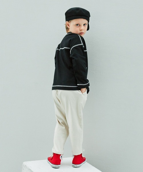 CONVERSE(コンバース)の「【CONVERSE/コンバース】配色ステッチ長袖Tシャツ(Tシャツ/カットソー・キッズ・ブラック/アイボリー・120cm/110cm/130cm/100cm/140cm)」の11枚目の写真