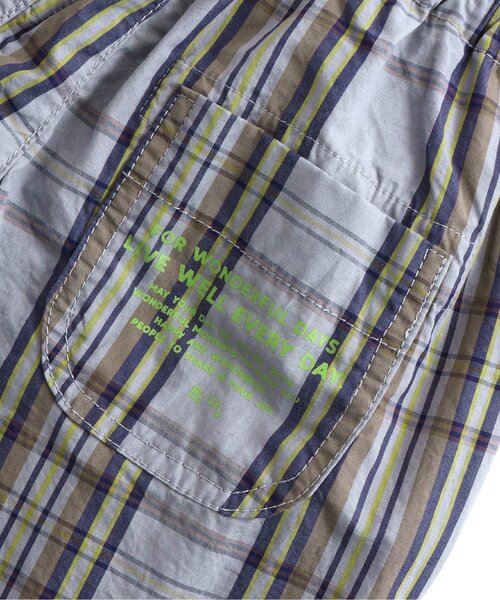 BREEZE（ブリーズ）の「/ガーメントダイチェックパンツ 10分丈（その他パンツ・キッズ・パープル/イエロー・110/120/100/90/130/140/80）」の8枚目の写真