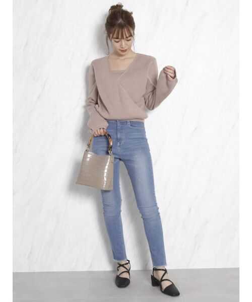 dazzlin（ダズリン）の「ベーシックハイウエストスキニーパンツ（デニムパンツ・レディース・ブルー/インディゴブルー・SMALL/MEDIUM/LARGE）」の4枚目の写真