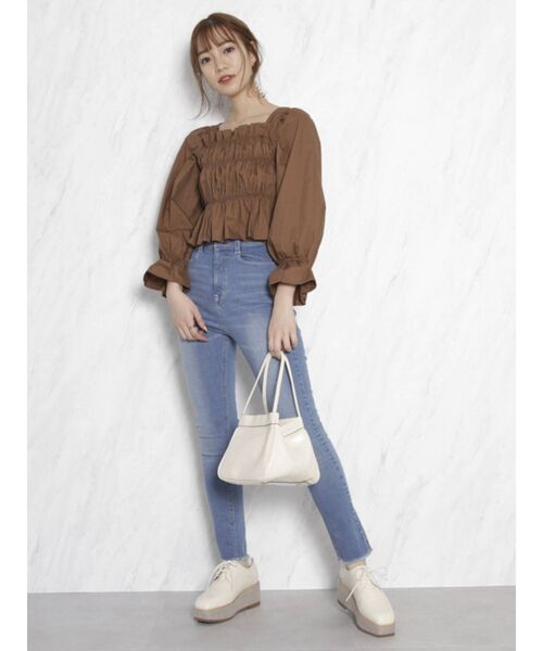 dazzlin（ダズリン）の「ベーシックハイウエストスキニーパンツ（デニムパンツ・レディース・ブルー/インディゴブルー・SMALL/MEDIUM/LARGE）」の5枚目の写真