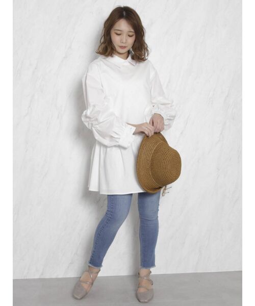 dazzlin（ダズリン）の「ベーシックハイウエストスキニーパンツ（デニムパンツ・レディース・ブルー/インディゴブルー・SMALL/MEDIUM/LARGE）」の17枚目の写真