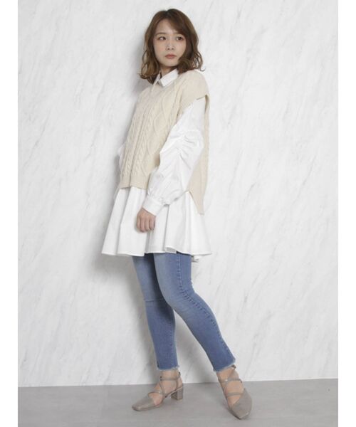 dazzlin（ダズリン）の「ベーシックハイウエストスキニーパンツ（デニムパンツ・レディース・ブルー/インディゴブルー・SMALL/MEDIUM/LARGE）」の19枚目の写真