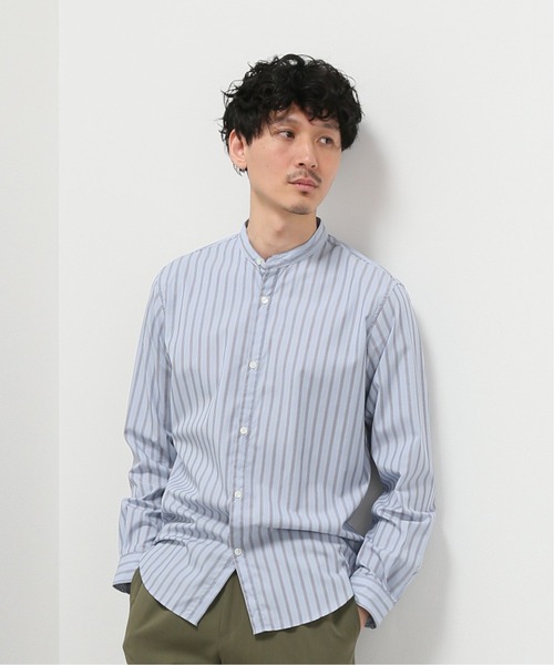 EDIFICE（エディフィス）の「マルチストライプ バンドカラーシャツ（シャツ/ブラウス）」 - WEAR