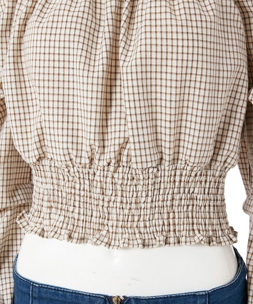 fifth calin（フィフスカラン）の「ボリュームスリーブチェックブラウス（シャツ/ブラウス・レディース・レッド/アイボリー・MEDIUM）」の10枚目の写真