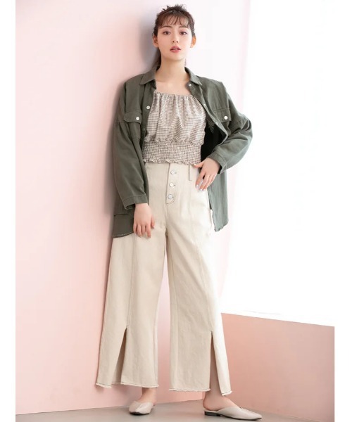 fifth calin（フィフスカラン）の「ボリュームスリーブチェックブラウス（シャツ/ブラウス・レディース・レッド/アイボリー・MEDIUM）」の13枚目の写真