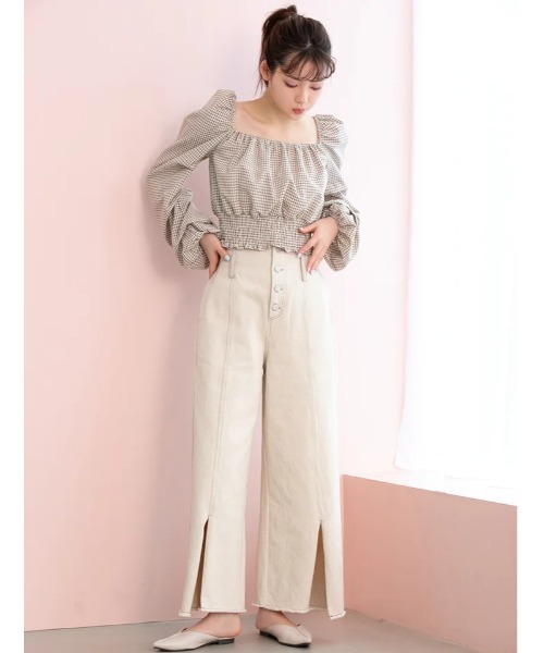 fifth calin（フィフスカラン）の「ボリュームスリーブチェックブラウス（シャツ/ブラウス・レディース・レッド/アイボリー・MEDIUM）」の20枚目の写真